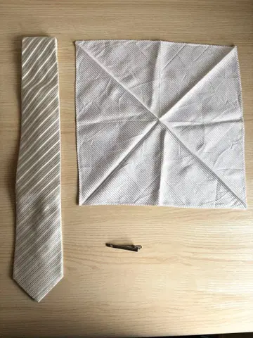 BELLUMORE 포멀 넥타이 치프 넥타이핀