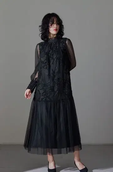 페더 플라워 튤 드레스 결혼식 파티 드레스 포멀 드레스