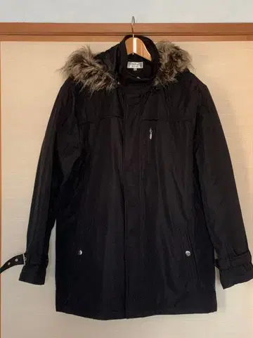 후드 부착 블랙 남성용 자켓