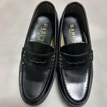 HARUTA 블랙 로퍼 천연 가죽