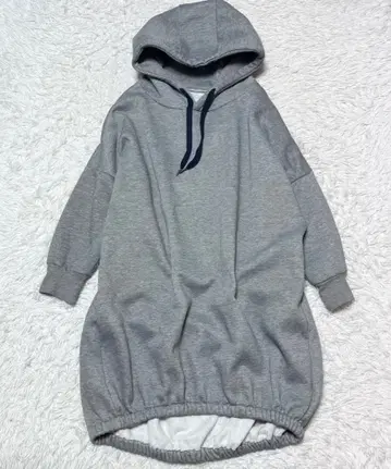 [ 빅 사이즈 ] GOLD JAPAN 속기모 벌룬 밑단 후드티 원피스