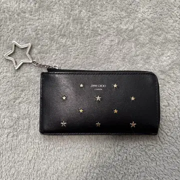 JIMMY CHOO 블랙 가죽 프래그먼트 케이스