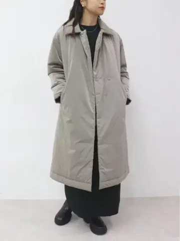 그레이 다운 롱 코트 새상품 발수