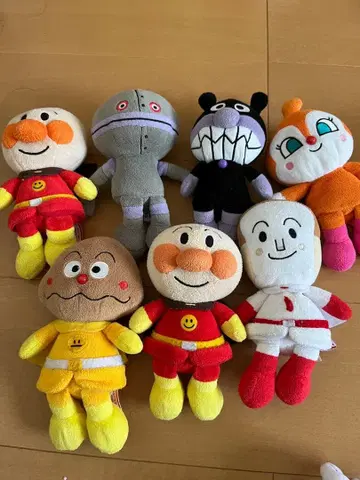 호빵맨 봉제 인형 8개 세트