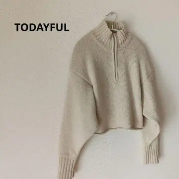 TODAYFUL 하프 지퍼 울 니트 풀오버