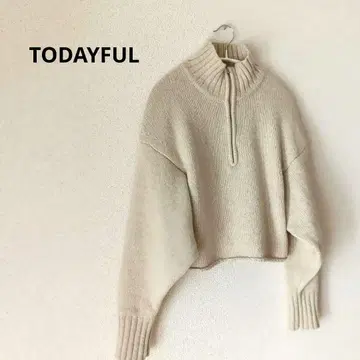 TODAYFUL 하프 지퍼 울 니트 풀오버