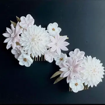 츠마미자이쿠 성인식 머리 장식 옅은 벚꽃