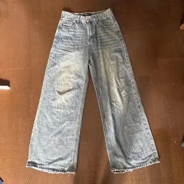 A$APMODE 와이드 레그 청바지 블루