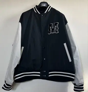 BEAMS HEART 바시티 자켓 M 블랙/화이트