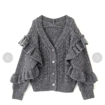 JILL BY JILLSTUART 로우 게이지 케이블 프릴 가디건