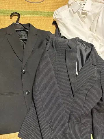 스트라이프 비즈니스 정장 상하의 세트