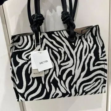 cache cache 제브라 패턴 토트백