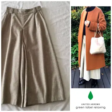 유나이티드 애로우즈 미모레 기장 울 와이드 팬츠 가우초