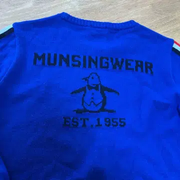 Munsingwear 파랑 스트라이프 스웨터 L
