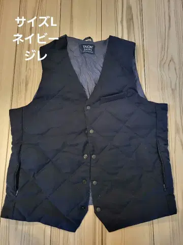 인기 SHIPS TAION 콜라보 다운 베스트 네이비 사이즈 L