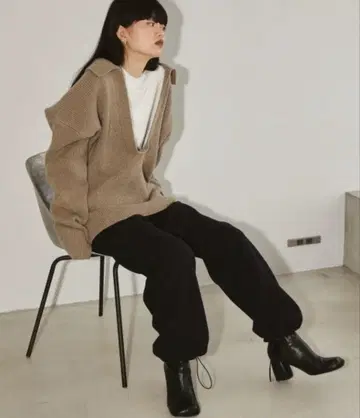 드로스트링 울 팬츠 38