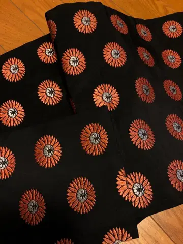 꽃무늬 나고야 오비 마가렛 올 패턴