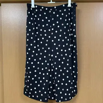 HANAE MORI 도트 무늬 스커트 블랙 38 일본제 새상품급