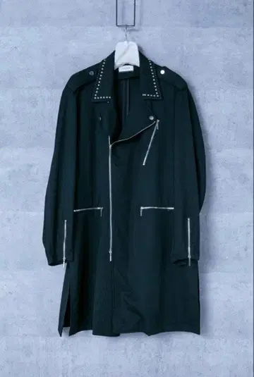 TAAKK STUDS EMBROIDERY COAT 울 지퍼 코트