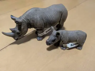 슐라이히 동물 피규어 코뿔소 모자 세트 택 포함