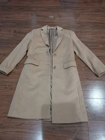베이지 롱 코트 M 사이즈