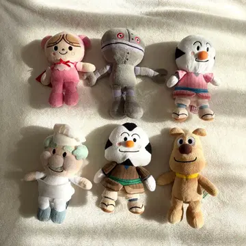 호빵맨 봉제 인형 모음 치즈, 다다단, 아기빵맨 6점