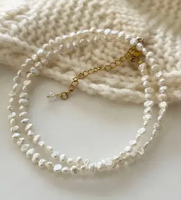 [신상] 담수 양귀비 펄 목걸이 졸업식 입학식 세레모니 고급 작은 알갱이