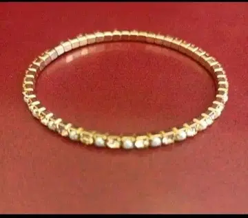 크리스탈 골드 펄 팔찌