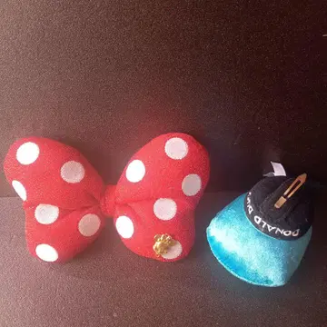 디즈니 머리 장식 도널드 덕 모자 및 리본 세트