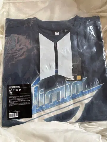 BTS VINTAGE RETRO S/S TEE 02 네이비 L 사이즈
