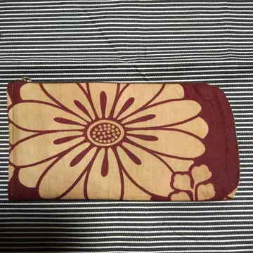 장지갑 보자 기 카키시부 염색 핸드메이드 빈티지 원단 리메이크 No.3