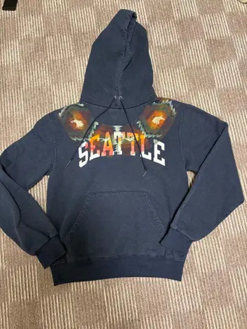 챔피온 구제 의류 후드티 칼리지 로고 프린트