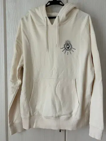 BUBBLES 크림색 후드 부착 후드티