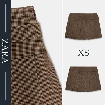 ZARA 벨트 포함 플리츠 스코트 XS 새상품
