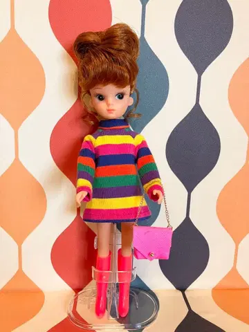 복각 초대전 리카짱 사이즈 핸드메이드 드레스&백 세트