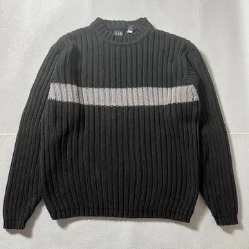 90-00s GAP 리브 니트 두툼한 코튼 스웨터 M