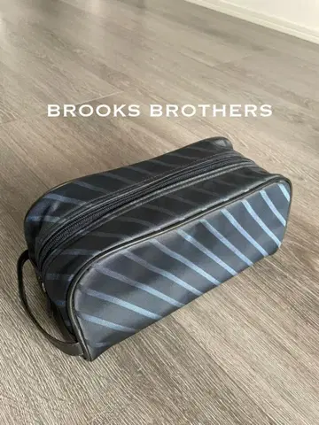 BROOKS BROTHERS 브룩스브라더스 파우치 네이비 스트라이프