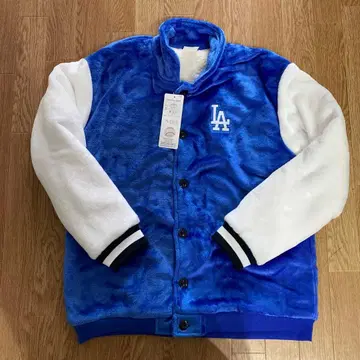 미사용 새상품 MLB 다저스 바시티 자켓풍 플리스 보아 안감 룸 자켓