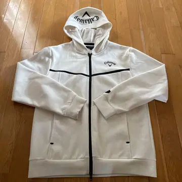 Callaway 풀 지퍼 후디 화이트