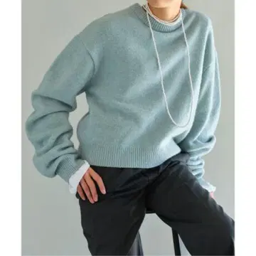 [ IENA ] 미들 게이지 개더 슬리브 니트