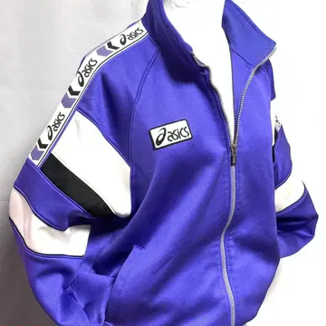 90s 일본제 아식스 저지 트랙 자켓 보라색