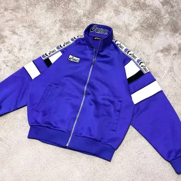 90s 일본제 아식스 저지 트랙 자켓 보라색