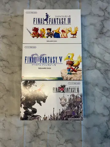 파이널 판타지 4.5.6 픽셀 아트 T셔츠 세트 FF4.5.6