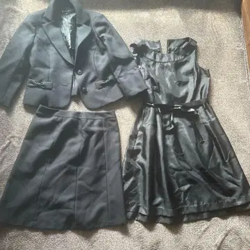 블랙 스커트 수트 M