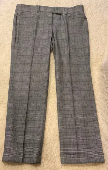 그레이 계열 체크 무늬 슬랙스 42