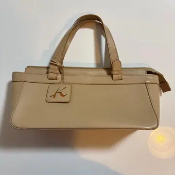 키타무라 베이지 K 로고 핸드백