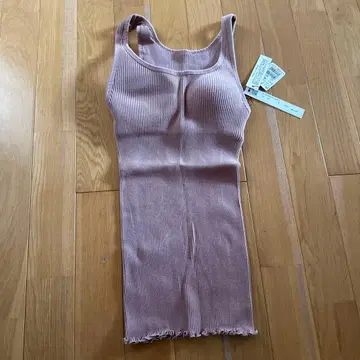 새상품 RADIATE 핑크 리브 니트 탱크탑 M