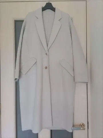 ESTNATION 라이트 그레이 체스터 코트