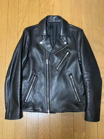 리드옴 더블 라이더스 자켓 램 가죽 양가죽 블랙 M