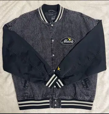 [ 새상품급 ] 마크곤잘레스 바시티 자켓 데님 조 그레이